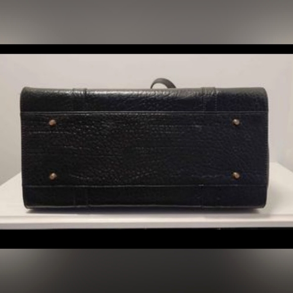 DKNY Large Pebbled Leather Satchel  Briefcase Bag  FITS TONS! - Picture 10 of 14